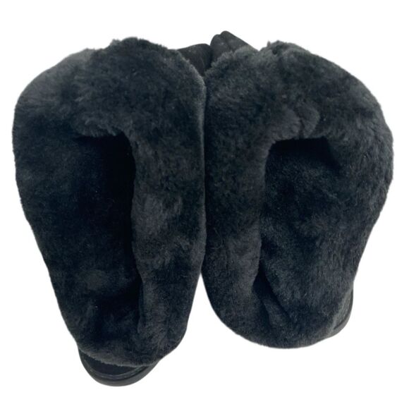 Bass Annabeth Boots Women's 6M Black Suede Leather Fleece Lined Mid Calf - Picture 7 of 8